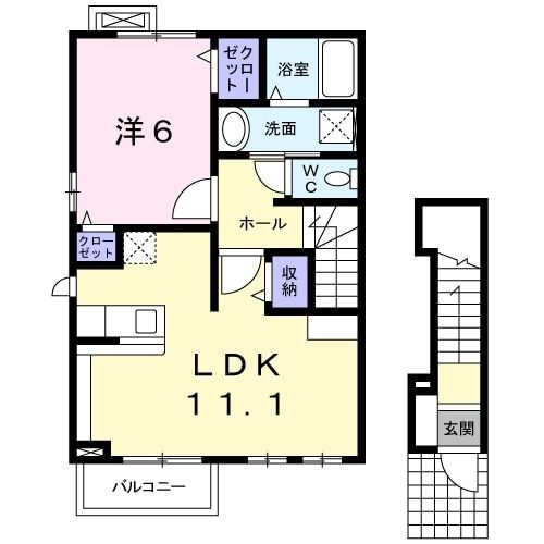 日野市百草のアパートの間取り