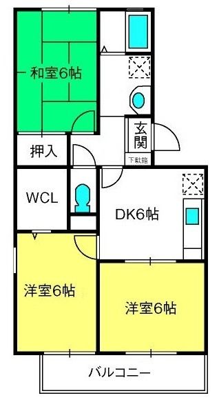 グリーンパーク堀之内の間取り