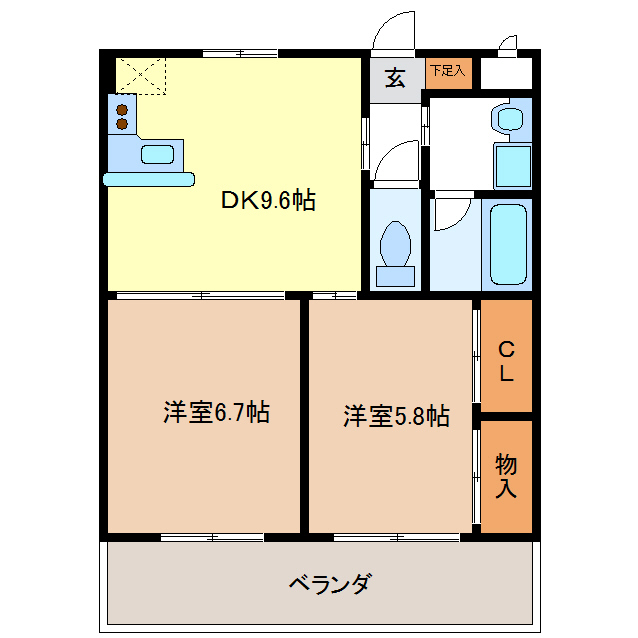 名古屋市南区柴田町のマンションの間取り