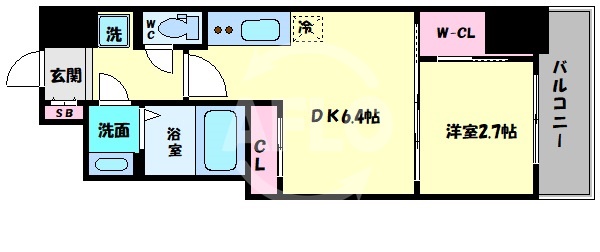 セレニテ桜川駅前プリエの間取り