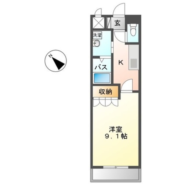 和歌山市北島のマンションの間取り