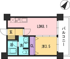 コンダクト福岡東の間取り