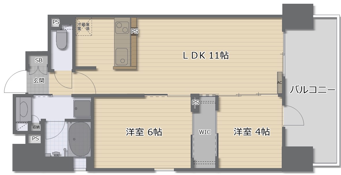 Vievle靭公園Qの間取り