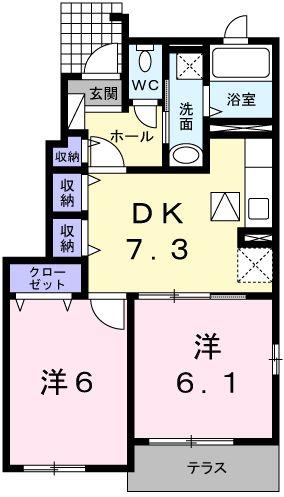 ラフレシールあぼしＣの間取り