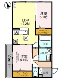 明石市魚住町中尾のアパートの間取り