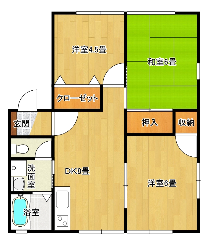 カトレア城ケ丘の間取り