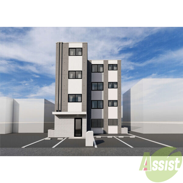 建物外観　外観予想パース　札幌市豊平区平岸四条「Ｆｅｅｅｌ平岸」