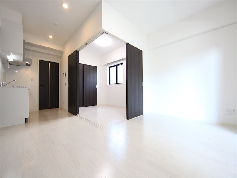 居室・リビング　ＬＤＫ11帖　洋室4.17帖　つなげても仕切っても使えます