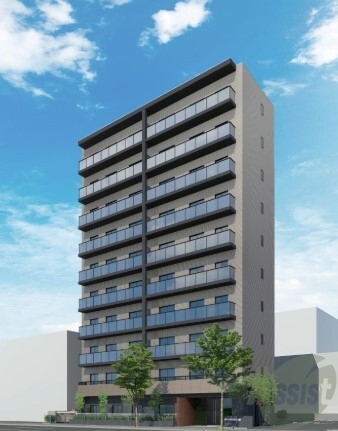 建物外観　札幌市中央区北８条「ル・ノール桑園公園」完成予想パース