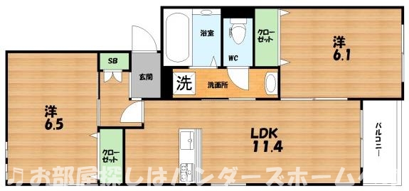 ガーデンレイーサの間取り写真
