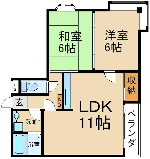 ファミールユキ弐番館の間取り写真