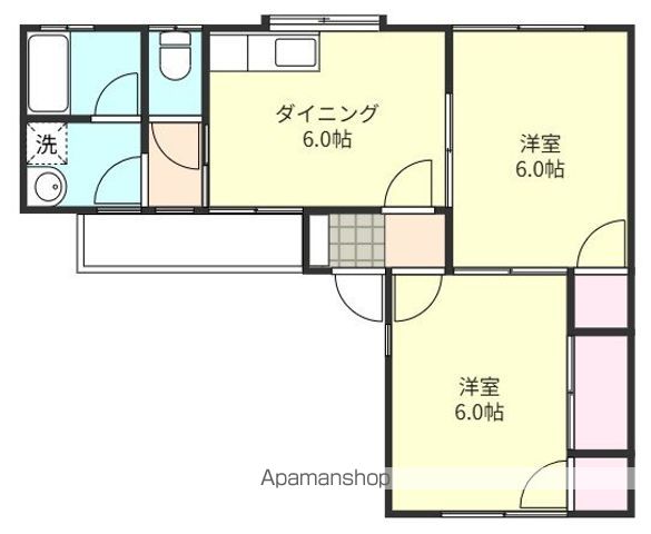 ＪＲ山陽本線 倉敷駅 バス乗車時間：26分 最寄りバス停で下車 徒歩1分 2階建 築36年の間取り写真