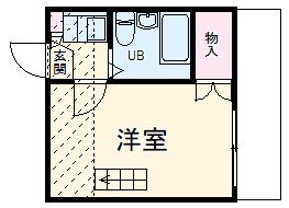 岐阜市月ノ会町のアパートの間取り