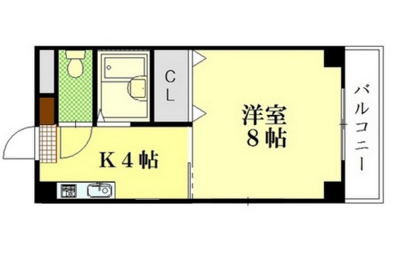 広島市東区矢賀のマンションの間取り