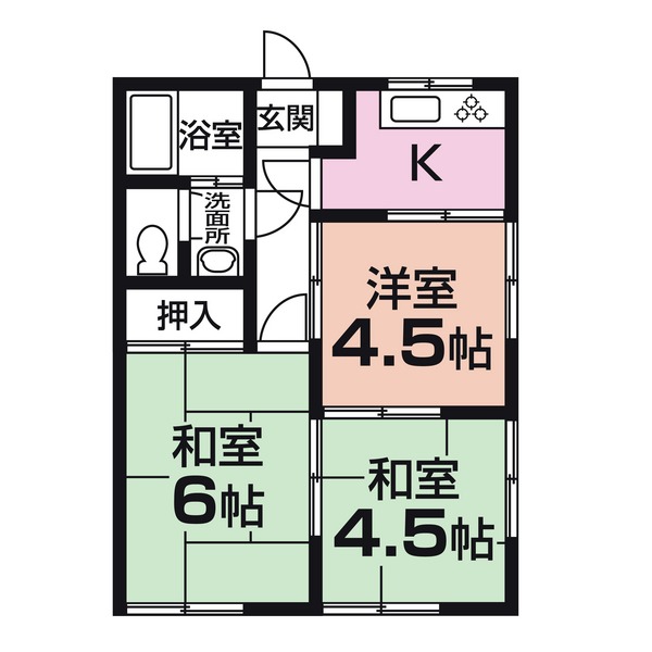 相川コーポの間取り