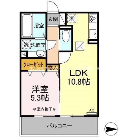 D-ROOM紅雲町Cの間取り