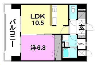 松山市勝山町のマンションの間取り