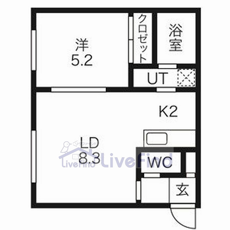 札幌市白石区本通のマンションの間取り