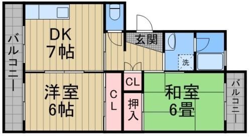 横浜市栄区公田町のマンションの間取り