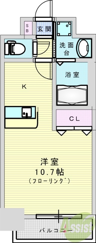 プレサンス新大阪クレスタの間取り