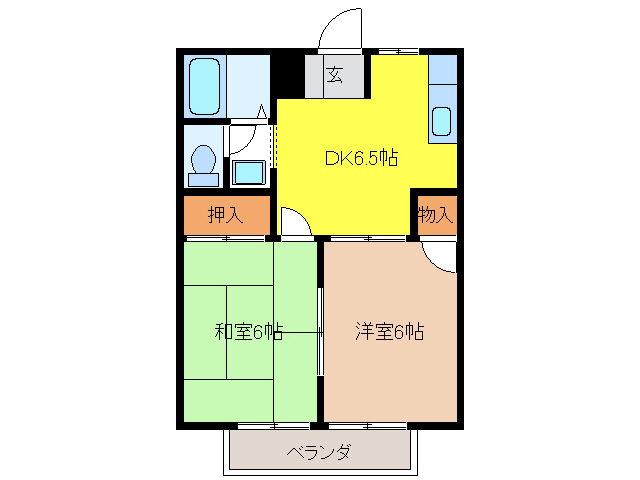 関市清水町のアパートの間取り