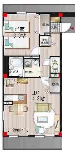 飯能市栄町のマンションの間取り