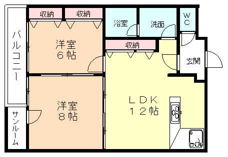 センチュリーハイツ奥田の間取り