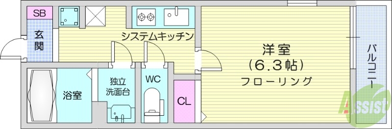 comfortableの間取り