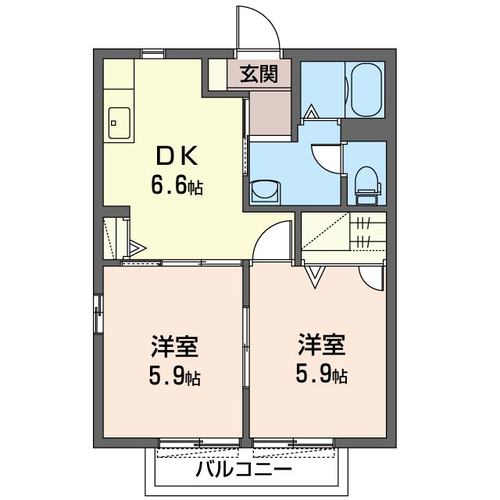 メゾン白鳥　Ｂの間取り