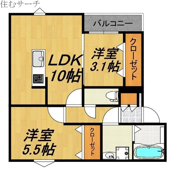 LECOCON四日市IVの間取り