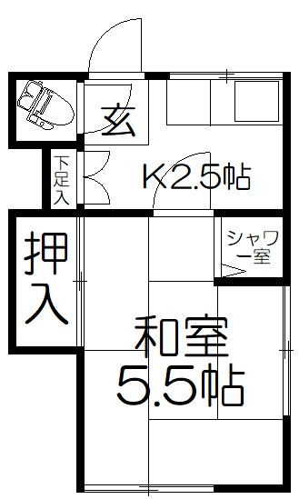 さいたま市中央区新中里のアパートの間取り