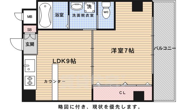 京都市右京区西京極橋詰町のマンションの間取り