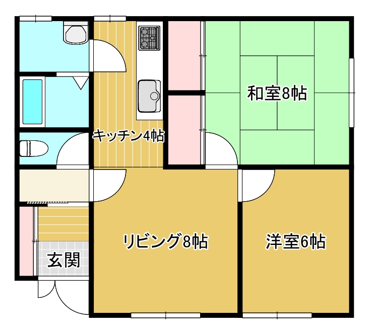 健康マンション1号館の間取り