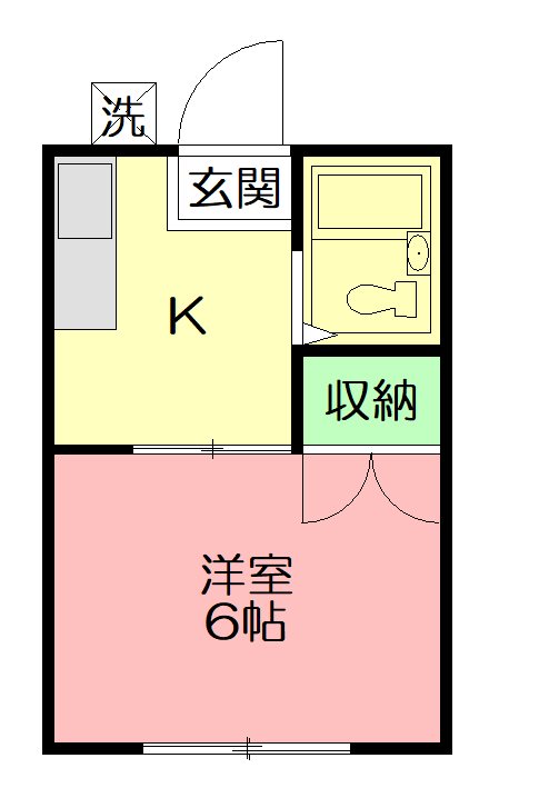 秦野市渋沢上のアパートの間取り