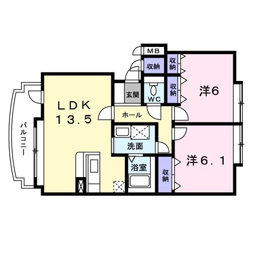 ノウブル大麻の間取り