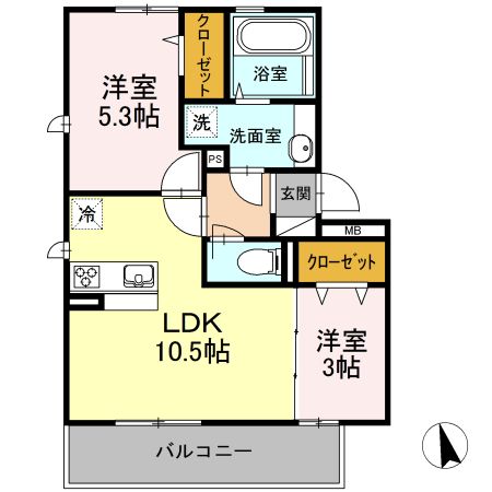 シトラスコートぶんごばしの間取り