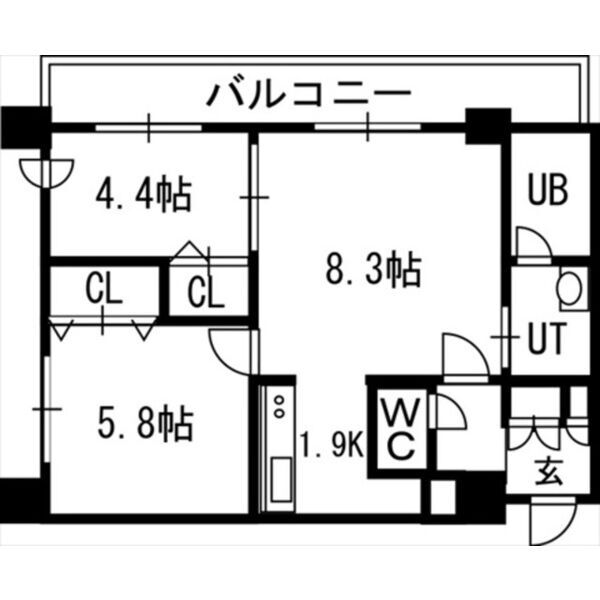 【S-FORT豊平三条の間取り】