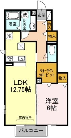 岡崎市本宿町のアパートの間取り