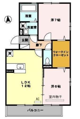 ヴェルドミュールM.I.E　A棟の間取り