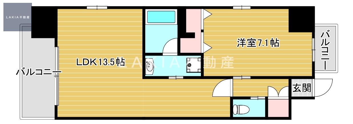 【グランカーサ難波元町の間取り】