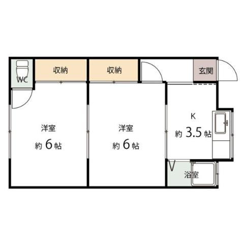 茨木市大住町のアパートの間取り