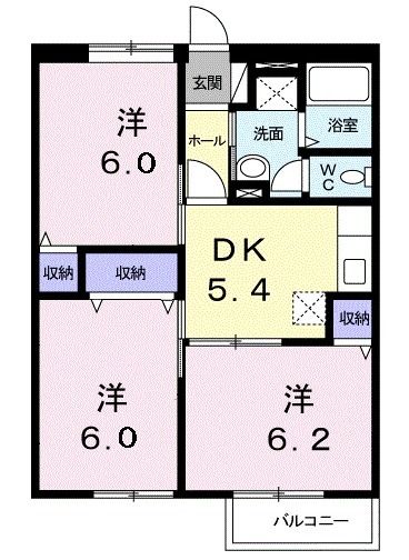 【邑楽郡邑楽町大字中野のアパートの間取り】