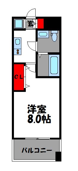 福岡市東区箱崎のマンションの間取り