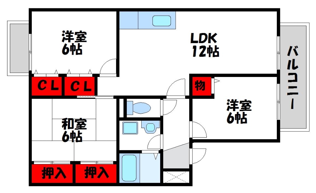 コンフォール宗像の間取り