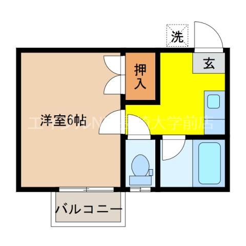 サンパール三原Ｂ棟の間取り