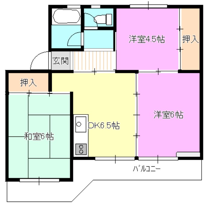 須坂市大字豊丘のマンションの間取り