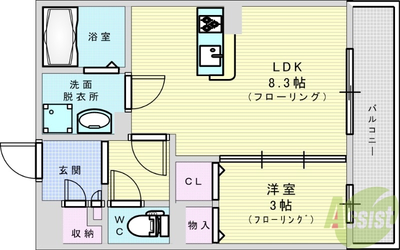 ヴィラコンフォート箕面の間取り