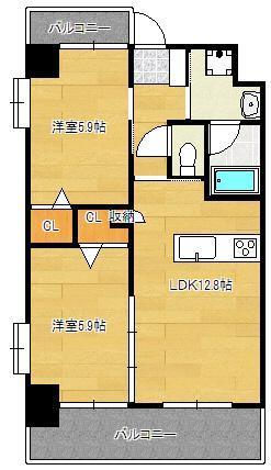 ウィングス三萩野の間取り