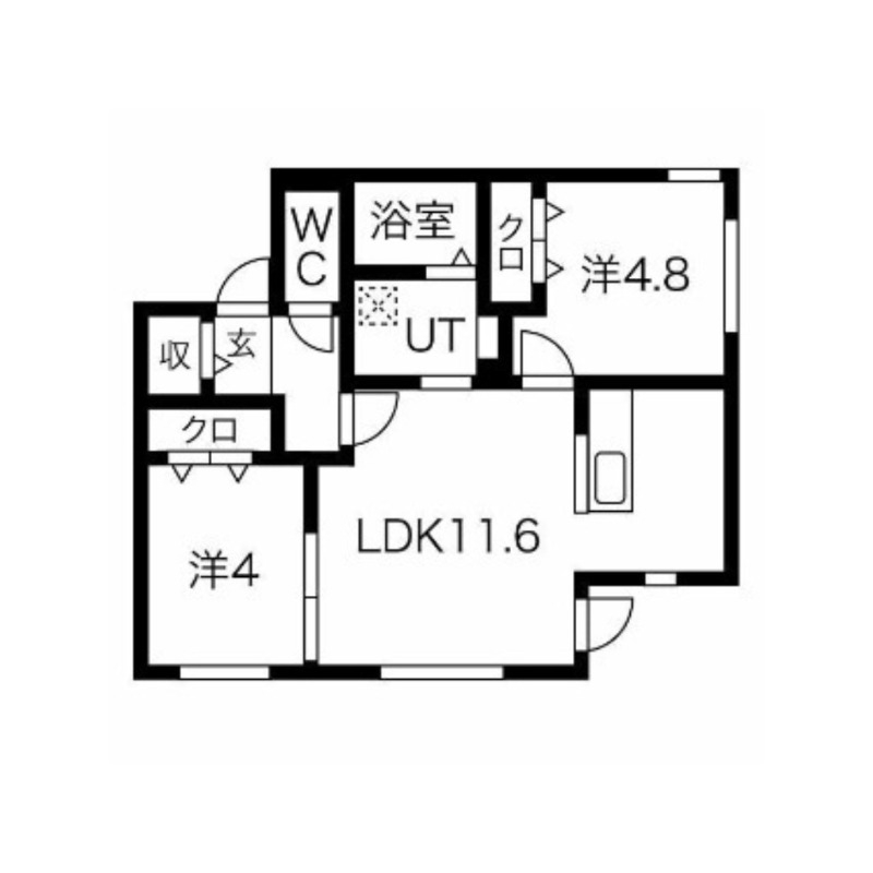 ステラ幌西の間取り