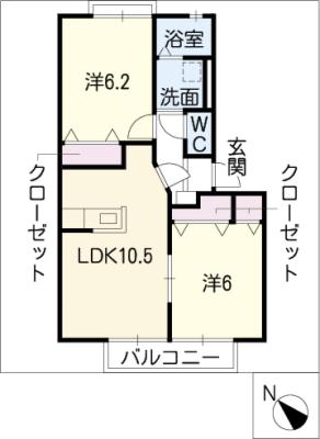 パルト　白子の間取り